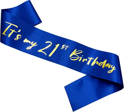 Miniatura 12 de Banda de cumpleaños número 21, bandas suaves de satén rosa intenso con letra plateada con purpurina, decoraciones de cumpleaños para niñas, 21 rosa