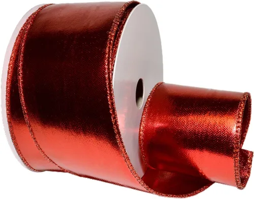 Miniatura 7 de Morex Ribbon alámbrico Lamé cinta, 2 – 1/2" X 10 yd, color dorado