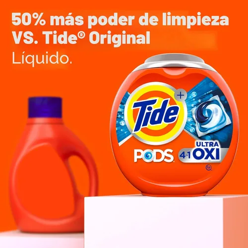 Miniatura 2 de Tide, 4-n-1 Ultra Oxi Pods - Paquete de detergente para ropa, compatible con HE, pretratador integrado para manchas, 32