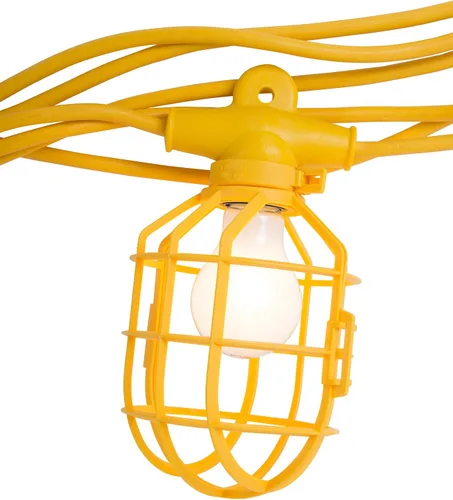 Miniatura 3 de Bergen Industries Inc GL100142MPC - Cadena de luces temporales de 10 luces, 100 pies, 14 AWG, color amarillo Plástico amarillo