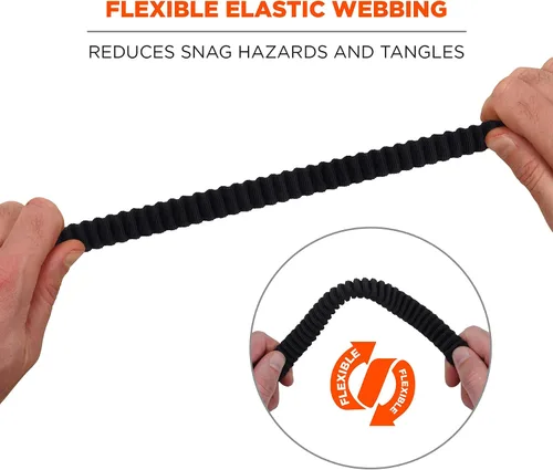 Miniatura 4 de Ergodyne Squids 3105 - Cordón para herramientas con mosquetón de bloqueo de tornillo de aluminio, capacidad de peso de la herramienta de 15 libras