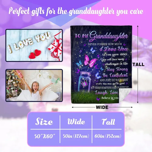Miniatura 6 de Regalos para Nieta de la Abuela, Manta de Regalos para Nieta, Regalos para Nieta, Regalos para Bisnieta, Regalos para Nieta de la Nana, Regalos
