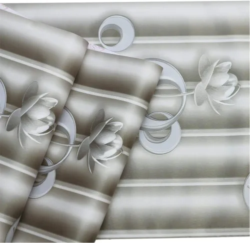 Miniatura 5 de Papel pintado 3D para pared, hojas tropicales, despegar y pegar, empalme gris, dorado, azul, hoja extraíble, papel auto-adhesivo para pared