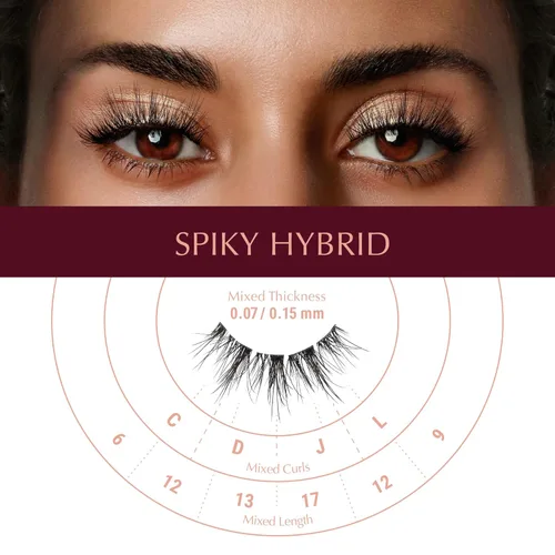 Miniatura 4 de i-ENVY - Pestañas postizas de extensión, pestañas híbridas transparentes invisibles, con aspecto natural, volumen mixto, rizos, pestañas postizas