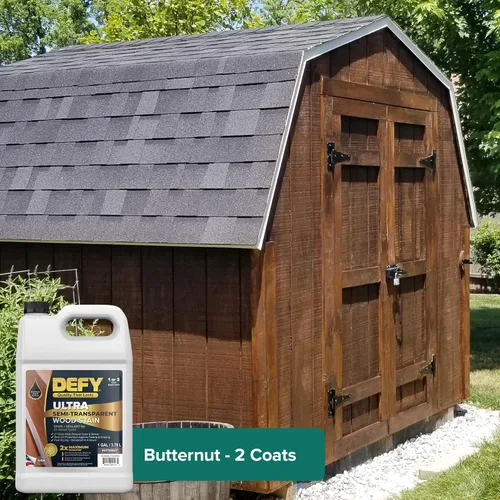 Miniatura 9 de DEFY Tinte y sellador de madera ultra semitransparente para exteriores en uno – Butternut, 1 galón, tinte de cubierta y sellador Color rico