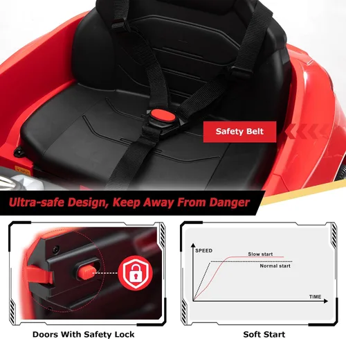 Miniatura 4 de TOBBI Auto de juguete eléctrico montable para niños, vehículo alimentado por batería para niños pequeños con control remoto parental/arranque