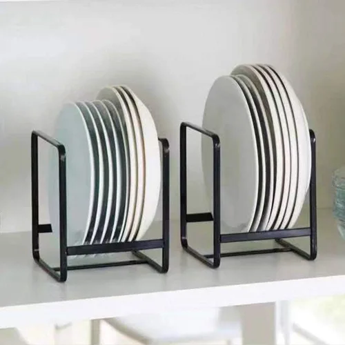 Miniatura 19 de 2PCS Organizador de Soportes para Platos, Estante de Exhibición y Almacenamiento de Platos de Metal para Secado para Gabinete, Mostrador y Armario