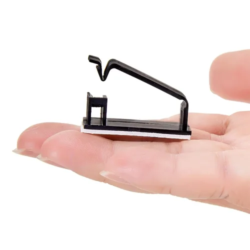 Miniatura 3 de 50 clips autoadhesivos para organizar cables, organizadores de cables, soportes para cables para PC, laptop, cable Ethernet, escritorio, oficina