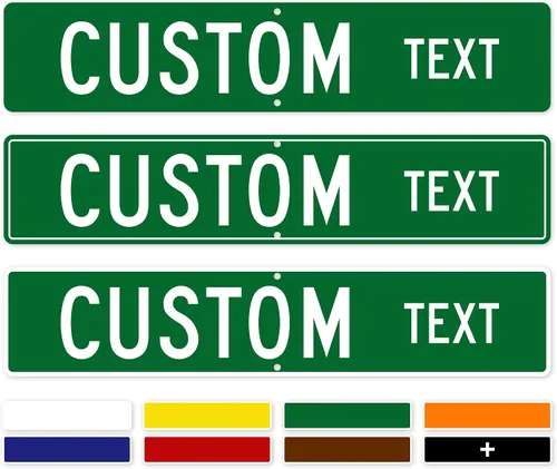 Miniatura 13 de My Sign Center - Letrero de calle personalizado, señal de dirección, 8 colores, opción reflectante, opciones de montaje, 4 x 18 pulgadas, grueso