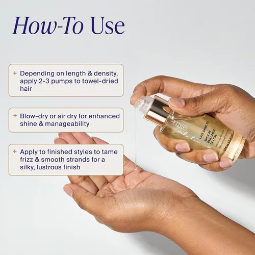 Miniatura 3 de Kenra Professional Platinum Luxe Shine Oil Gold Enriched Nourishing Elixir Enhances Shine & Manageability Thermal Protection Up To 450F