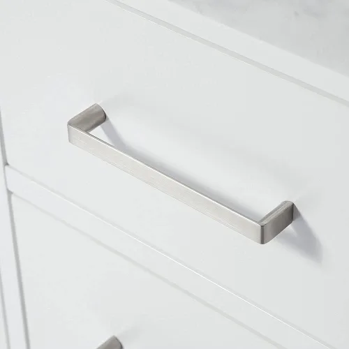 Miniatura 13 de ARIEL Cambridge - Mueble de baño con lavabo de 42 pulgadas, madera maciza, encimera de mármol italiano de Carrara de 1.5 pulgadas, fregadero Blanco