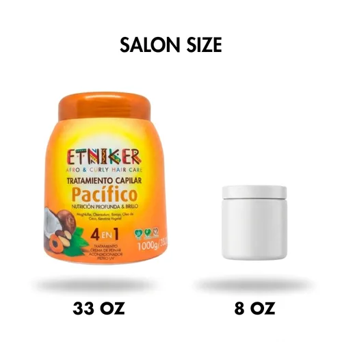 Miniatura 5 de ETNIKER Pacifico - Crema ligera para rizos rizados, acondicionador sin enjuague y mascarilla para cabello profundo, tratamiento antiencrespamiento