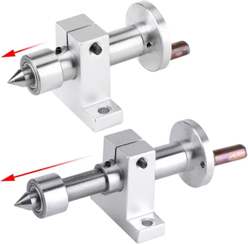 Miniatura 8 de Centro activo de doble rodamiento, centro giratorio ajustable de alta precisión para máquina de torno para carpintería, herramientas de automóvil