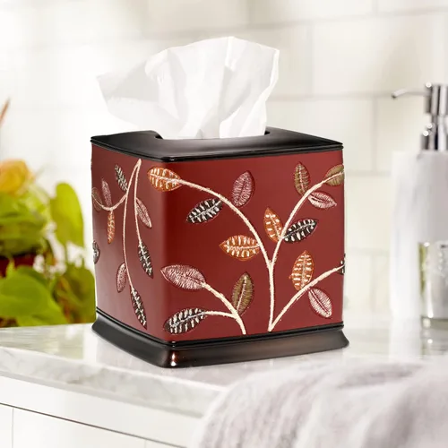 Cubierta de caja de pañuelos de resina para decoración moderna del hogar - Soporte de caja de pañuelos cuadrado minimalista para habitación de