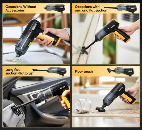 Miniatura 6 de Aspirador de coche de mano 3 en 1 de alta potencia 15000PA motor sin escobillas Aspiradora portátil de súper succión con gran resistencia