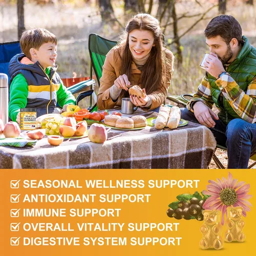 Miniatura 3 de Gomitas de quercetina con bromelina para adultos y niños, 800 mg de quercetina con bromelina, saúco, vitamina C, D3, inmune, apoyo de bienestar