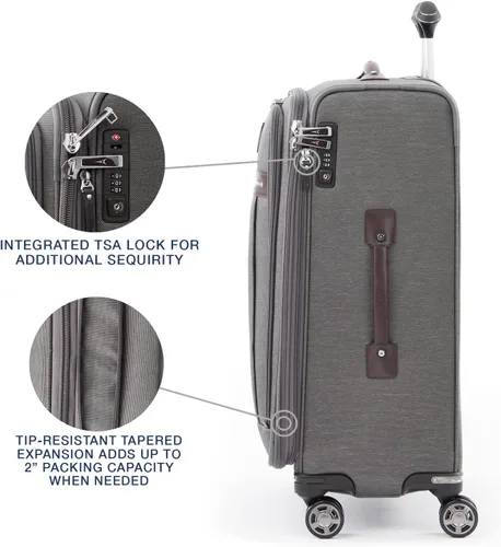 Miniatura 4 de Travelpro Platinum Elite-Softside - Maletas expansible con ruedas giratorias, Gris Vintage), 409186505