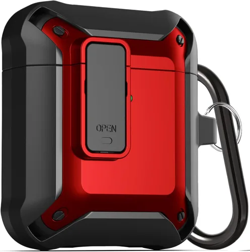 Miniatura 8 de Funda mejorada para Airpod con bloqueo seguro para hombres con kit de limpieza, funda protectora a prueba de golpes para Apple AirPod 2 y 1, fundas