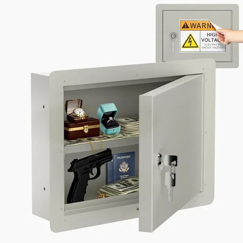 POCHAR Caja de seguridad de pared pequeña con adhesivo para disfraz, caja fuerte entre los pernos para el hogar, la oficina, almacenamiento oculto
