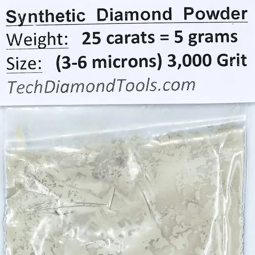 Miniatura 28 de TechDiamondTools Polvo de diamante para pulir vidrio, cuarzo, mármol, piedra, piedra, parabrisas, travertino, grano 14,000, grano 14,000, 0-1