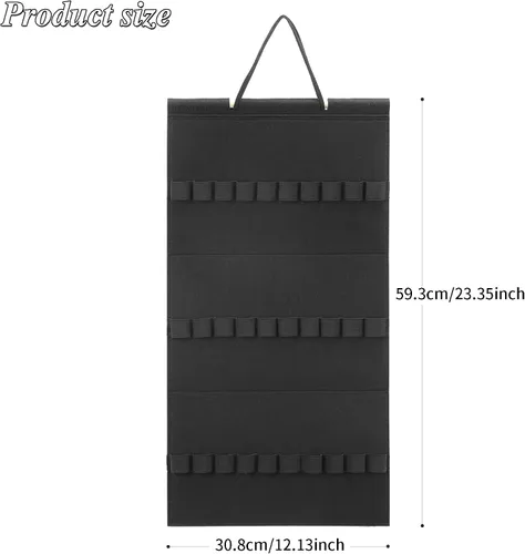 Miniatura 6 de Organizador colgante para diademas para niñas, organizador de diademas de fieltro, organizador de almacenamiento para diademas (sin diademas) (Negro)