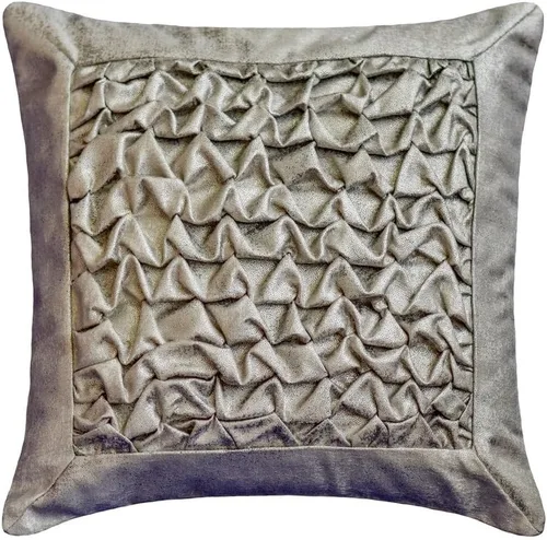 Miniatura 34 de The HomeCentric Funda de almohada personalizada, color plateado de 12 x 12 pulgadas, fundas de almohada de arpillera, enrejado y celosía y almohadas