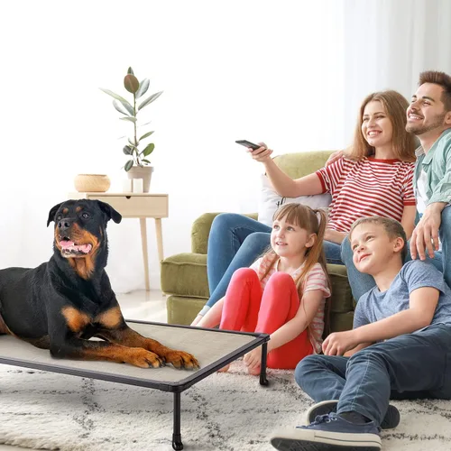Miniatura 6 de Veehoo Cama Elevada para Perros a Prueba de Masticación - Catre Elevado Refrescante para Mascotas, Malla Transpirable, Lavable y Antideslizante