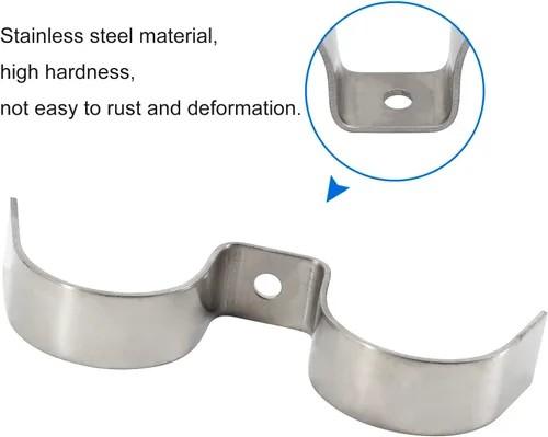 Miniatura 4 de 16Pcs 6mm 304 Stainless Steel Double Line Clamps Pipe Clamp with Screws for Pipe Tube Fixed Installation