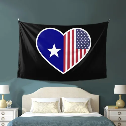 Miniatura 4 de LIFANGMI I Love America And Bonnie Blue Flag Tapestry Wall Hanging 60x40 Inch Bedroom Living Room Dormitory Home Decoration Wall Tapestry