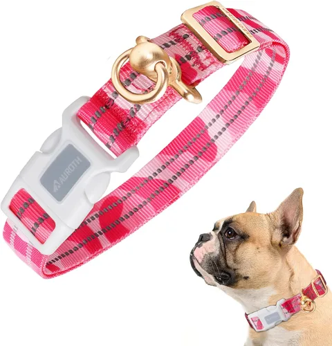 Miniatura 14 de Collar de perro Auroth para perros medianos y grandes, collar de perro reflectante, collares de perro de nylon suave ajustables con resistente army