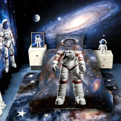 Miniatura 43 de Erosebridal Juego de ropa de cama con diseño de galaxia tamaño matrimonial, diseño de atrapasueños con temática bohemia, juego de funda de edredón