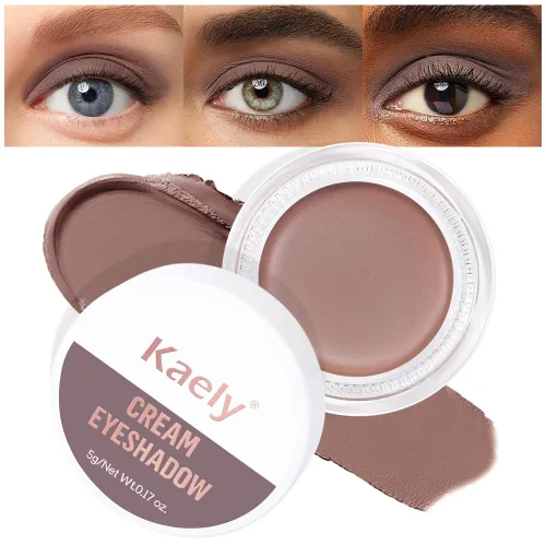 Miniatura 16 de evpct Paleta de maquillaje en pote de sombra de ojos en crema única para mujeres mayores, sombra de ojos de champán con shimmer, glitter metálico