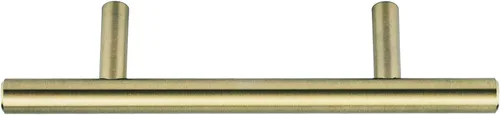 Miniatura 2 de Amazon Basics Manija Euro Bar para gabinete (1/2 pulgada de diámetro), 5.38 pulgadas de longitud (centro de agujero de 3 pulgadas), champán dorado