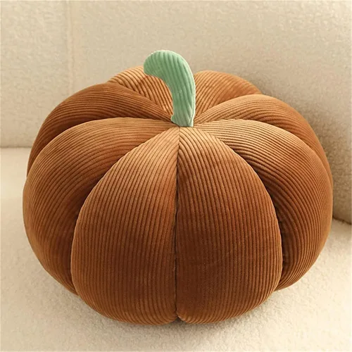 Miniatura 2 de AZCHEN Almohada decorativa de calabaza, cojín decorativo para sofá cama, muebles de patio (7.1 in, marrón)