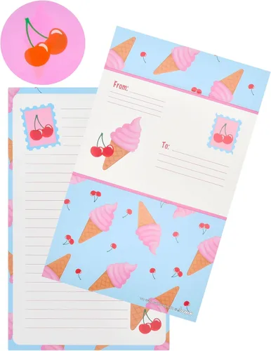 Miniatura 10 de iscream Pack of 8 Fold-over Ready to Send Note Cards - Blossoms and Bows