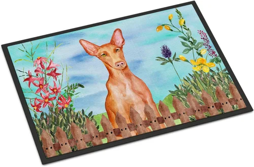Miniatura 73 de Caroline's Treasures CK1311MAT Cavalier Spaniel Poinsettas - Felpudo de 18 x 27 pulgadas, tapete para puerta delantera, interior y exterior