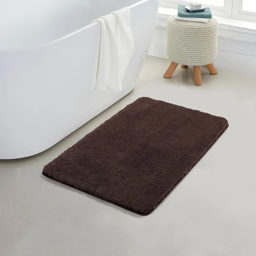 YHF - Alfombras de baño de 17 x 24 pulgadas, extra gruesas y suaves, de microfibra peluda, lavables a máquina, alfombras de baño absorbentes, tapete