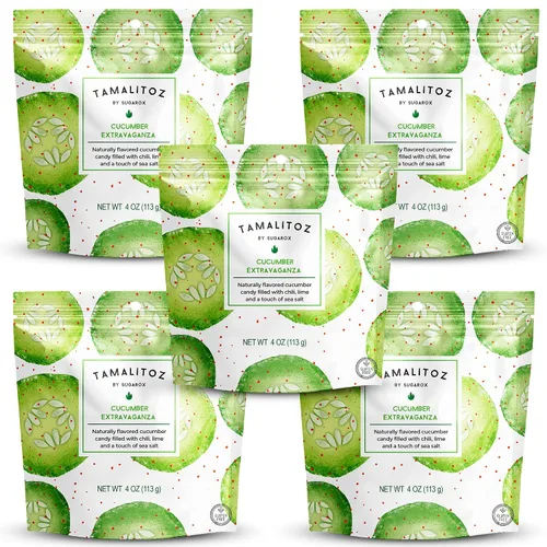 Miniatura 13 de Tamalitoz - Mango para masticar labios, caramelo duro mexicano de mango picante relleno de chile, lima y sal marina, caramelo de fruta hecho a mano