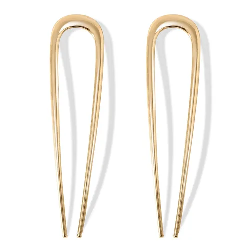 Horquillas francesas para cabello grueso, horquillas de metal para mujeres y niñas, pasadores franceses en forma de U para moños, 5.5 pulgadas,