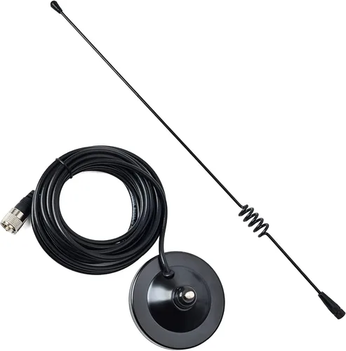 Miniatura 7 de HYS Base magnética móvil Amateur Antena de doble banda VHF 144/UHF 430MHz Whip W/13 pies RG58 Cable coaxial UHF-macho/PL259 para radios de jamón