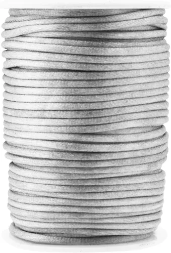 Miniatura 9 de Mandala Crafts Cordón de Satén de Nailon 2mm Cordón Rattail Champagne - 100 Yardas Cordón de Nailon Chino para Nudos Cordón de Seda Cola de Rata
