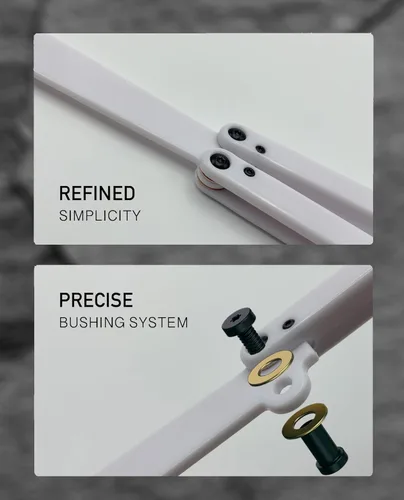 Miniatura 3 de Herramienta de Plástico Plegable Larqety, Resistente y Liviana, Excelente Equilibrio, Herramienta de Práctica para Principiantes (Blanco)