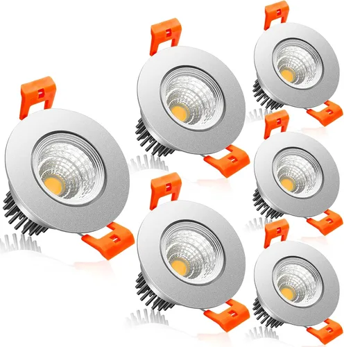 Miniatura 9 de Lámpara LED Downlight de 2 pulgadas, kit de luz de techo regulable de 3 W, luz blanca ultra cálida de 2700 K, luces LED blancas CRI80