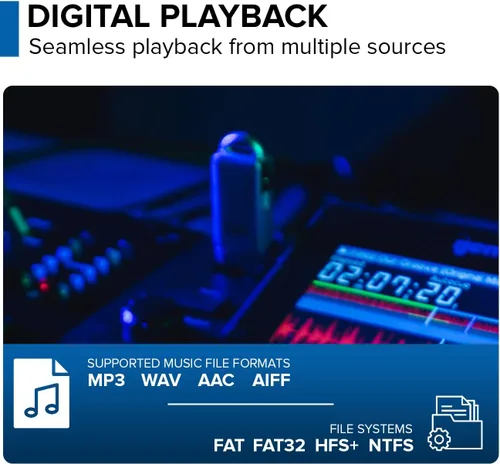 Miniatura 3 de Gemini Sound MDJ-500 - Reproductor de medios profesional para DJ, diseño compacto con rendimiento completo de funciones, compatible con Virtual DJ