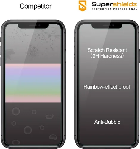 Miniatura 3 de Supershieldz (2 unidades) Diseñado para iPhone 11 y iPhone XR (6.1 pulgadas) Protector de pantalla de vidrio templado