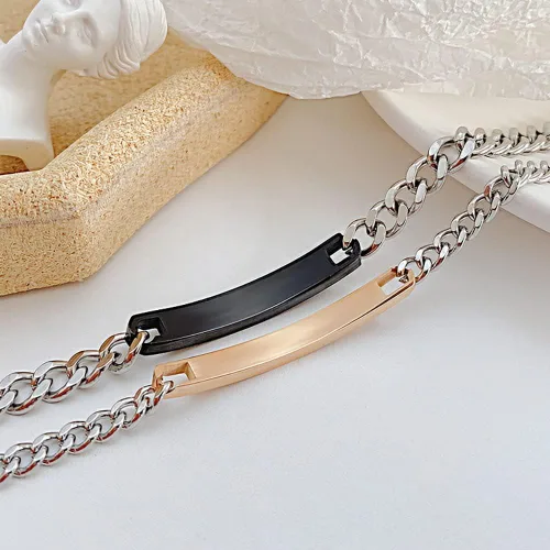 Miniatura 5 de MYNENEY Regalo para amante, su reina y su rey, pulseras de acero inoxidable para parejas, para mujeres y hombres, juego de joyas a juego