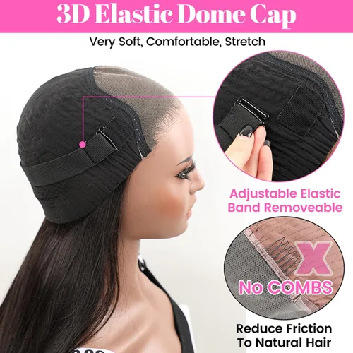 Miniatura 3 de ISEE Wear and Go Peluca sin Pegamento HD Pelucas de Encaje Frontal Pelucas de Cabello Humano Ondulado para Mujeres Negras 4/27 Rubio Miel Ombre