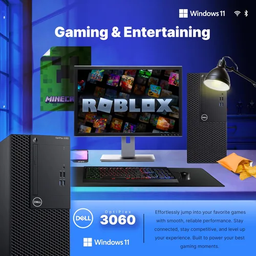 Miniatura 3 de Dell OptiPlex 3060 Tower PC Intel Core i5-8500 32 GB RAM NVME M.2 de 250 GB + SSD de 1 TB Nvidia RX 550 4GB Windows 11 Pro AX200 WiFi 6