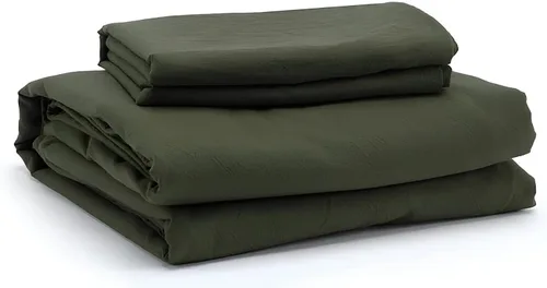 Miniatura 4 de INDACORIFY Funda de edredón de algodón verde oscuro, funda de edredón bohemia de 200 hilos, algodón lavado, funda de edredón de cama tamaño Queen