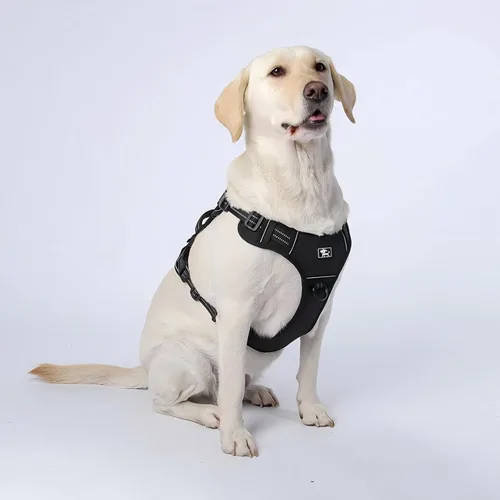 Arnés de chaleco para perro, sin tirones, ajustable, reflectante, a prueba de escapes, diseño acolchado para perros grandes/medianos, perros de